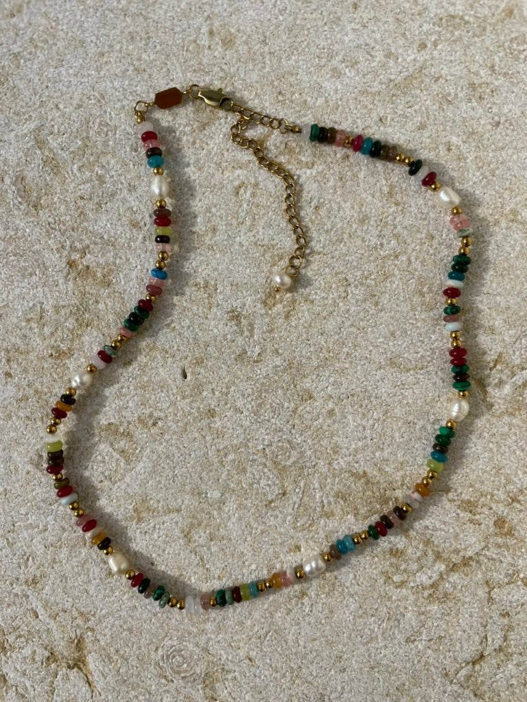 [SAMPLE] Freshwater Pearl Gemstone Beaded Necklace