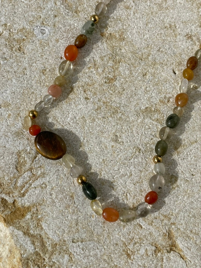 [SAMPLE] Multicolour Gemstone Beaded Necklace