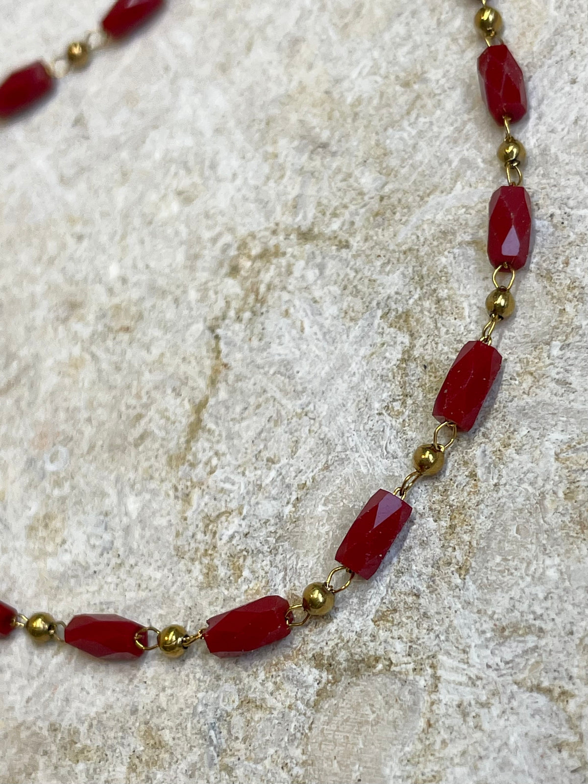 [SAMPLE] Ruby Red Dainty Bracelet