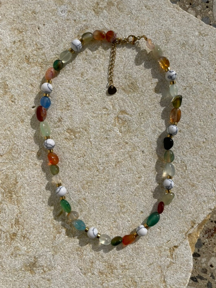 [SAMPLE] Mixed Gemstone Beaded Necklace