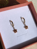 [SAMPLE]  Orange Gemstone Hoops