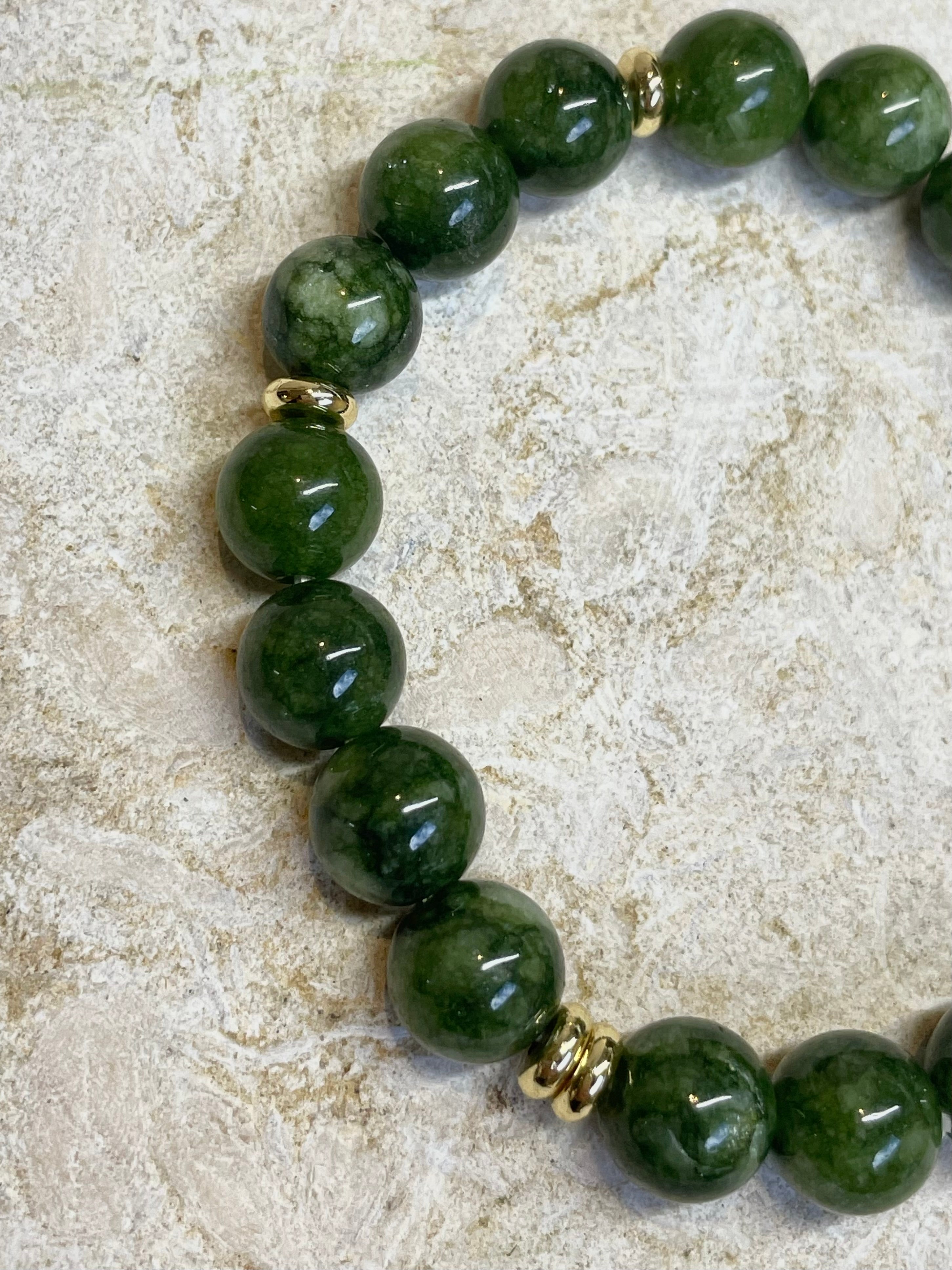 [SAMPLE] Green Beaded Bracelet