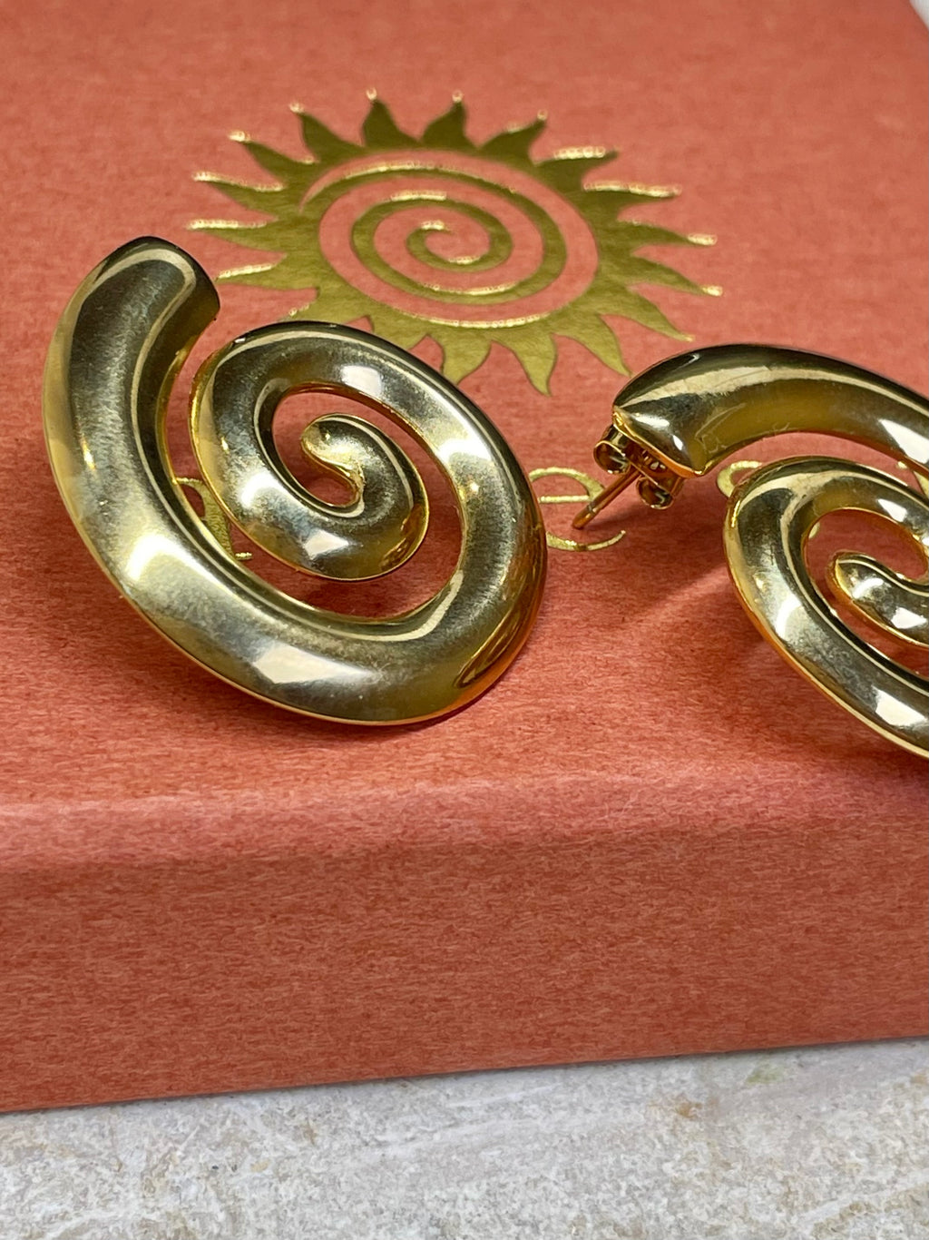 [SAMPLE] Large Swirl Earrings