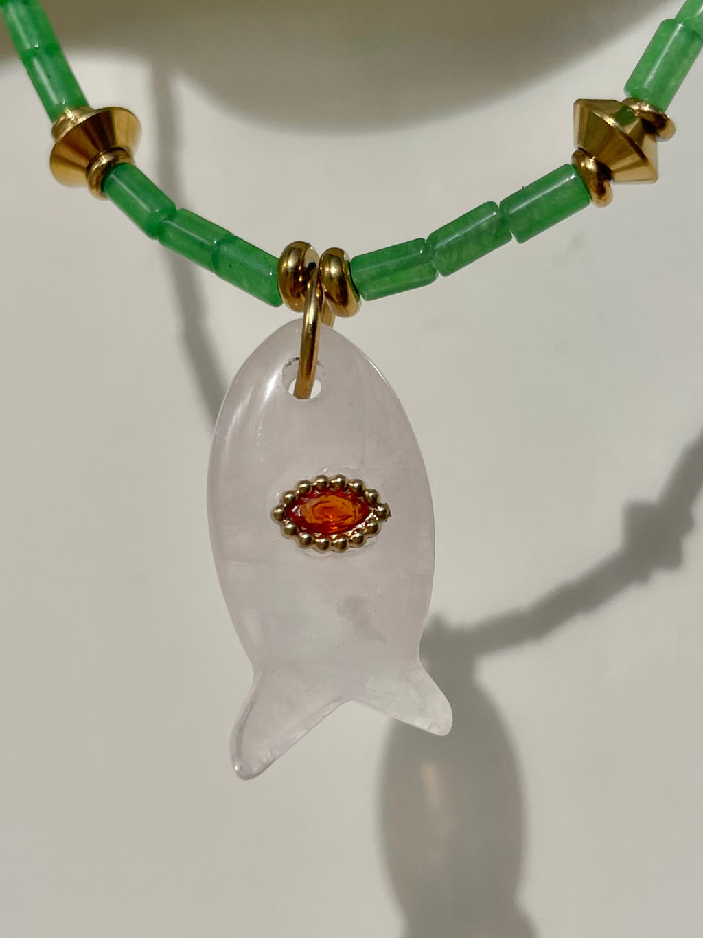 [SAMPLE] Beaded Necklace with Fish Charm