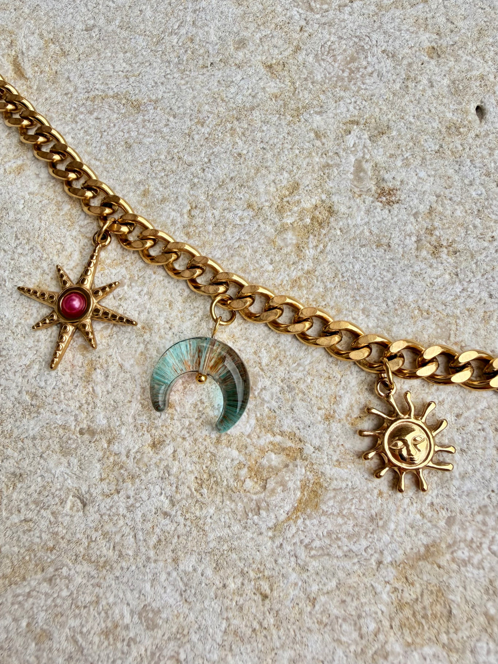 [SAMPLE] Suns Chunky Charm Necklace