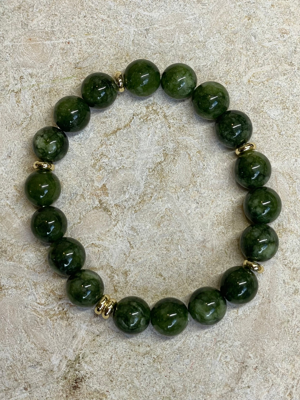 [SAMPLE] Green Beaded Bracelet