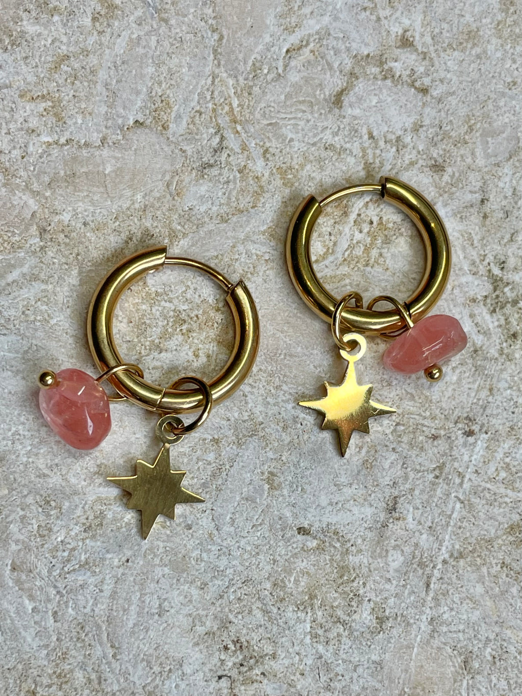 [SAMPLE]  Pink Star Hoops