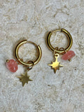 [SAMPLE]  Pink Star Hoops
