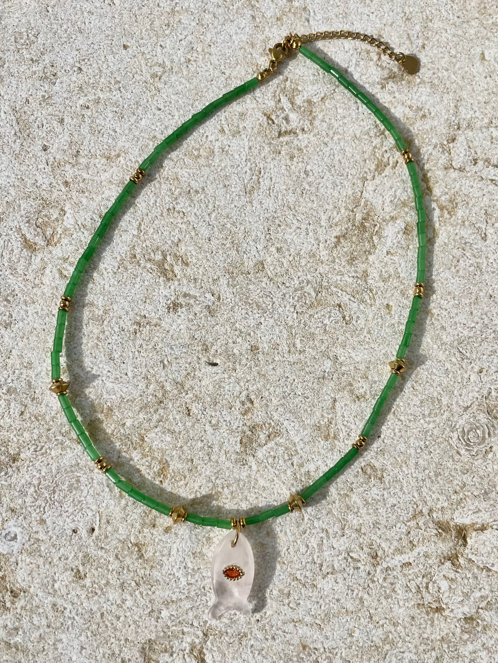 [SAMPLE] Beaded Necklace with Fish Charm