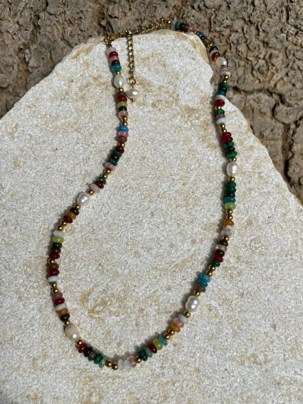 [SAMPLE] Freshwater Pearl Gemstone Beaded Necklace