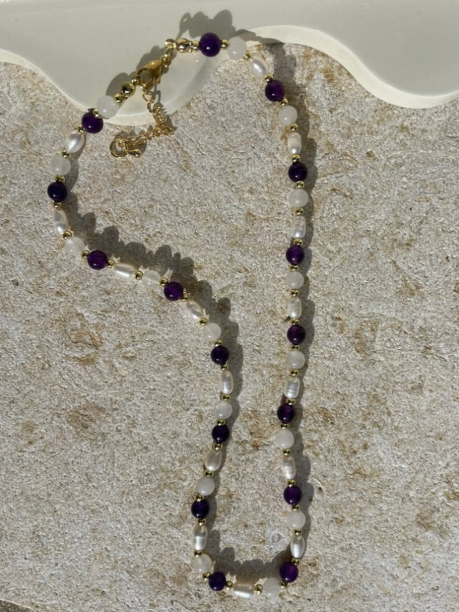 [SAMPLE] Freshwater Pearl Gemstone Beaded Necklace