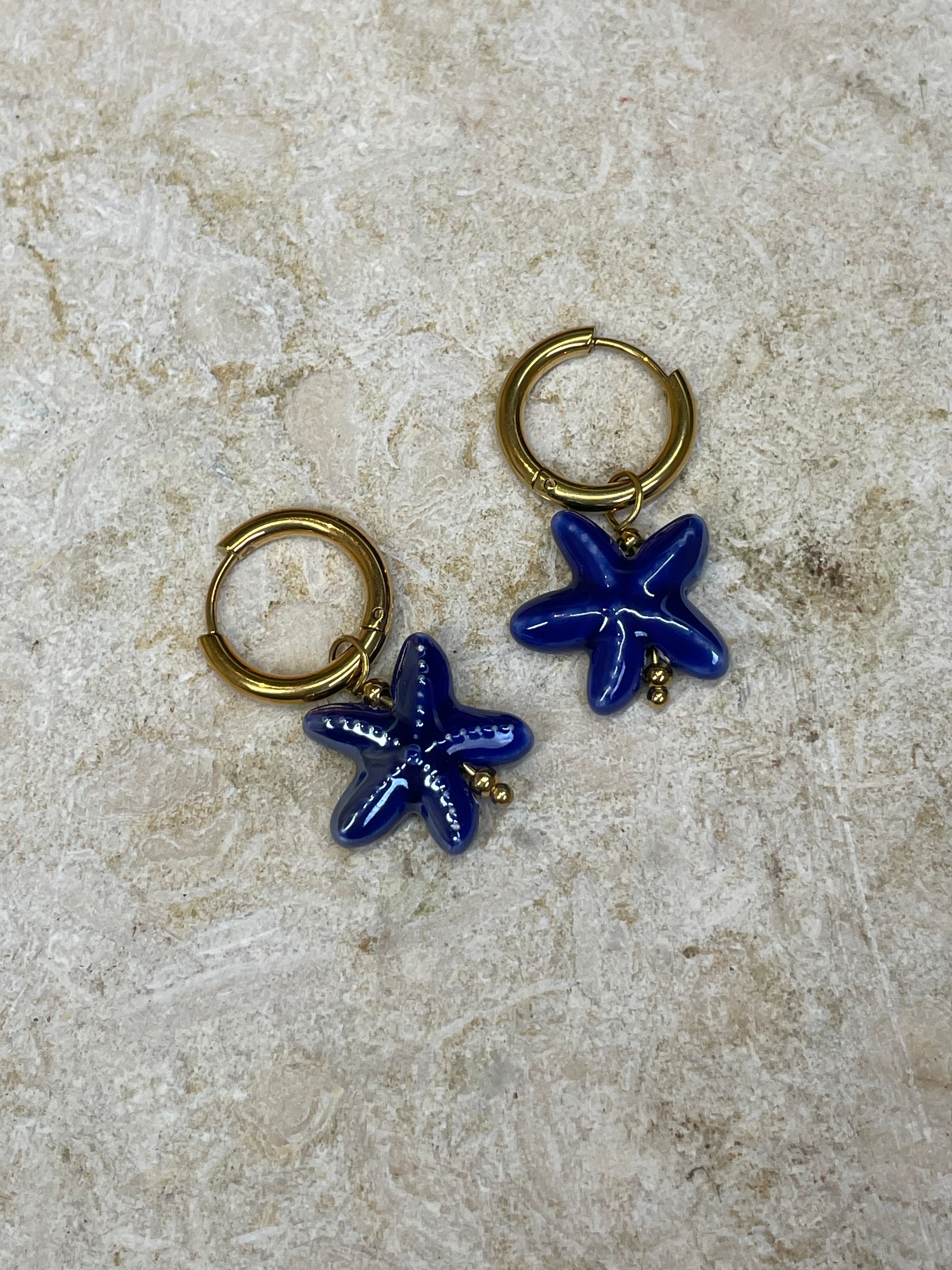 [SAMPLE] Navy Starfish Hoops