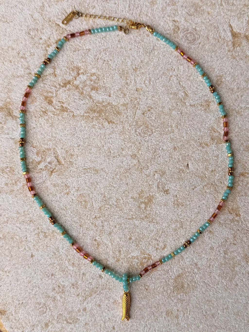 [SAMPLE] Beaded Necklace With Removable Charm