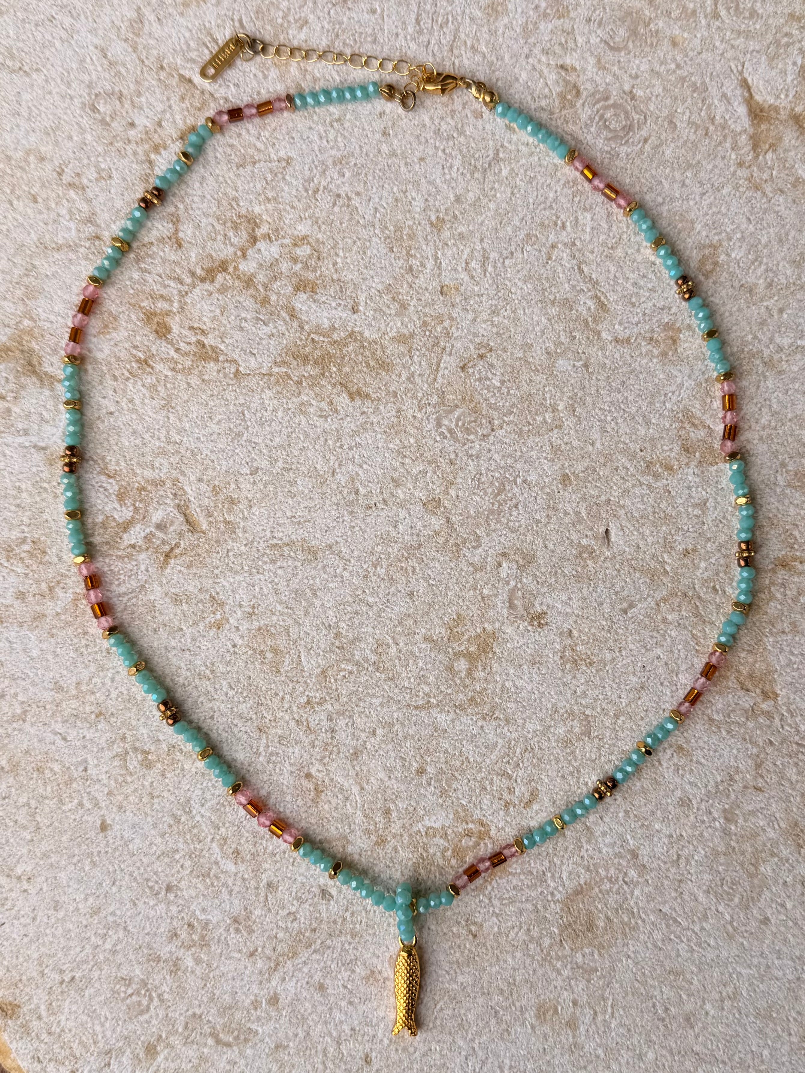 [SAMPLE] Beaded Necklace With Removable Charm