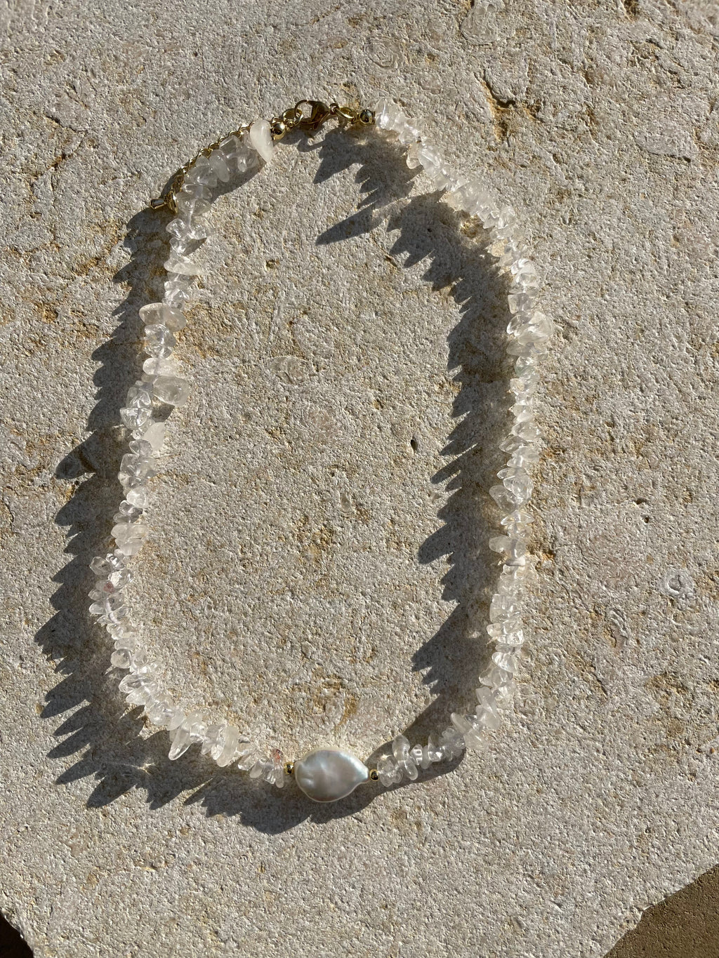 [SAMPLE] Keshi Pearl Glass Beaded Necklace