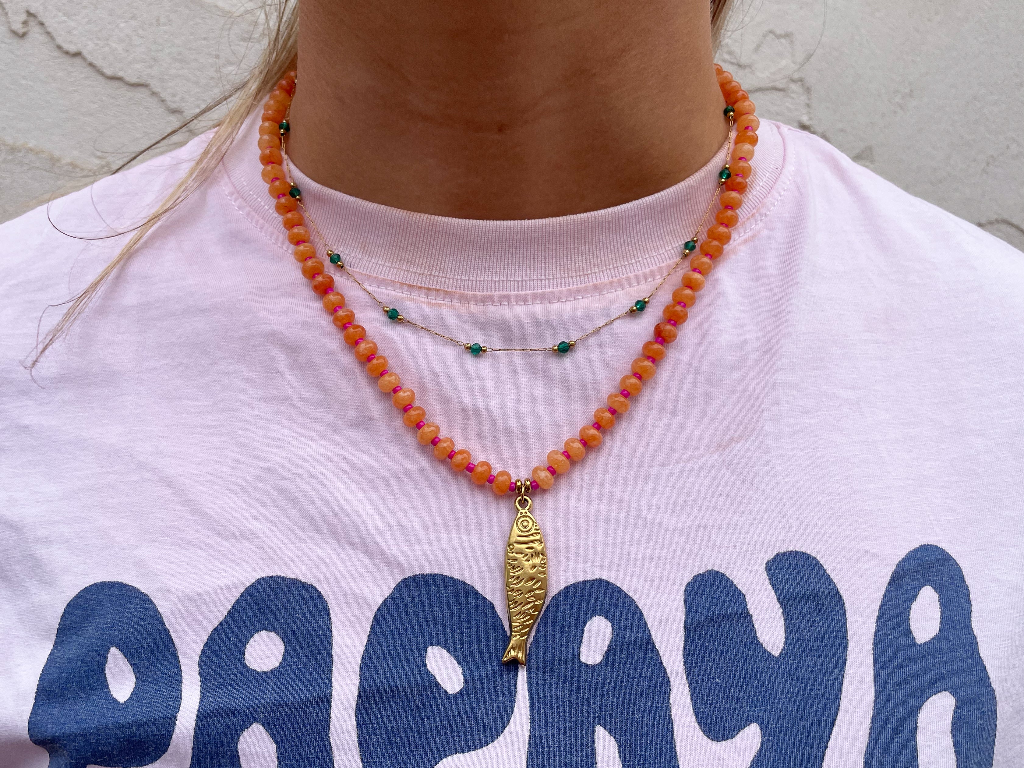 Fish Necklace - Orange