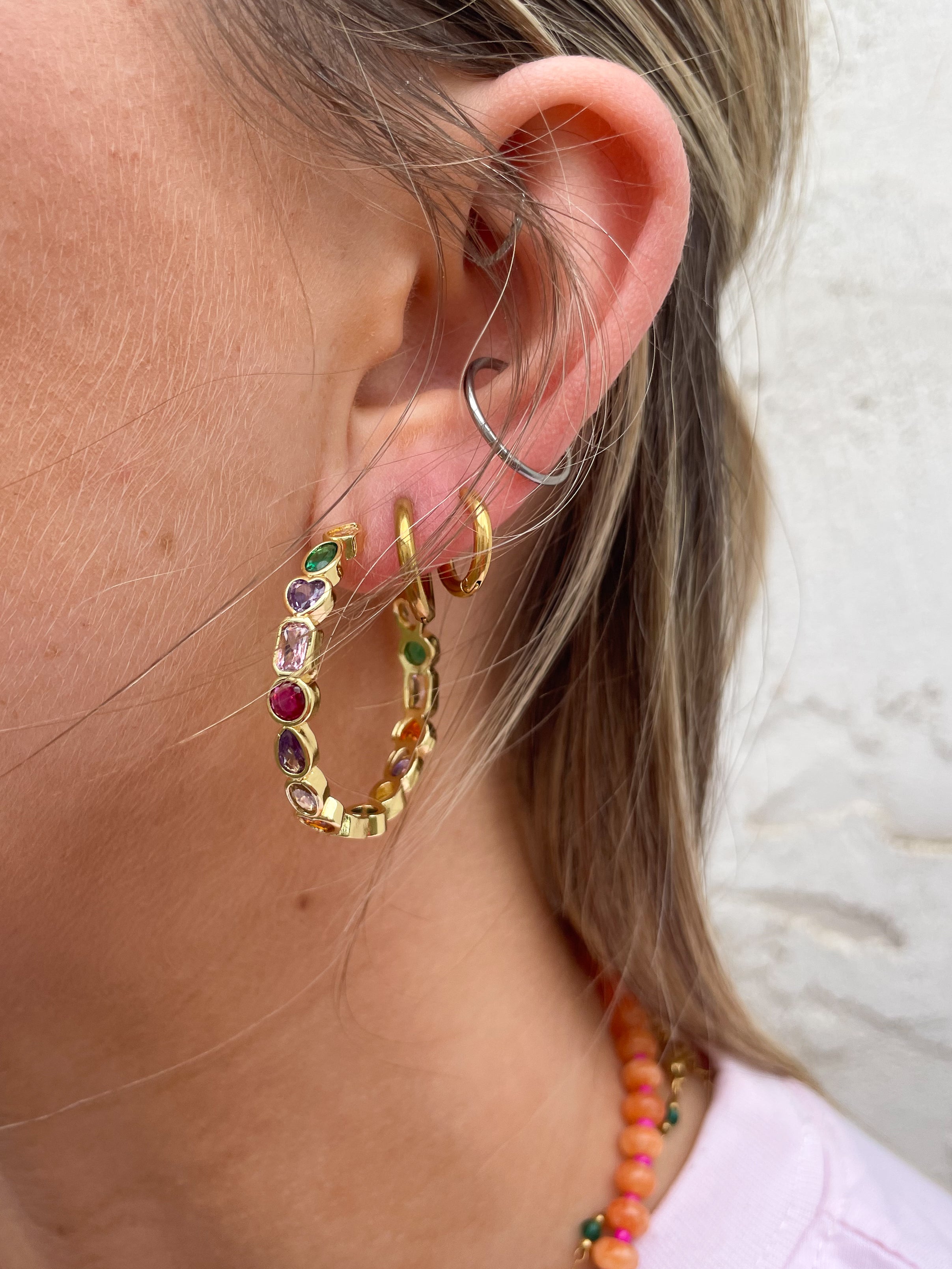 Big Multi-colour Hoops