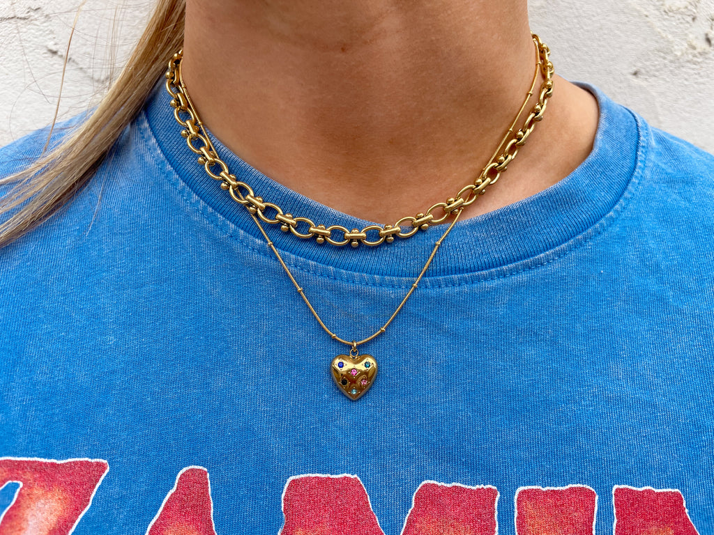 'LOVE' Heart Necklace