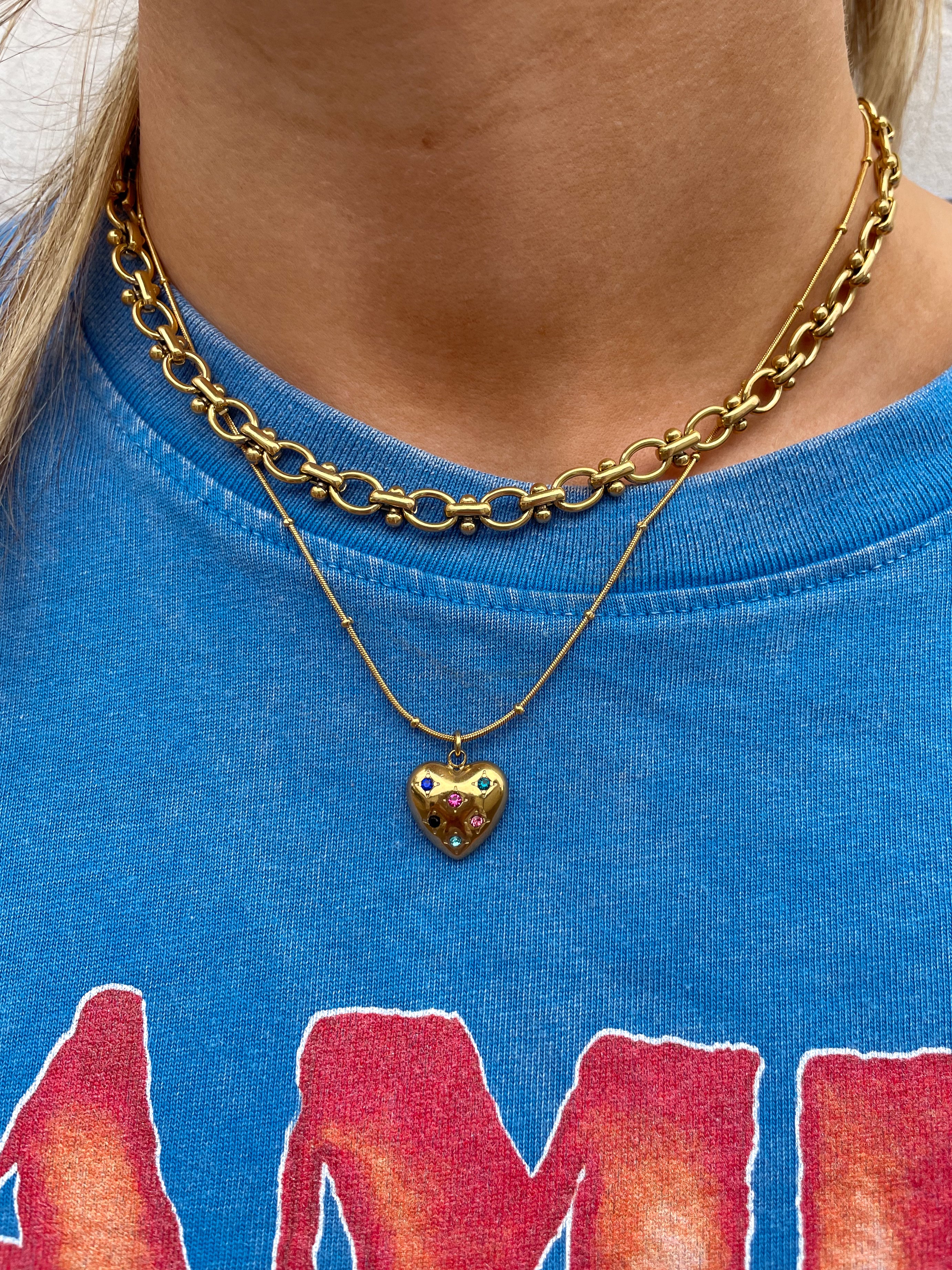 'LOVE' Heart Necklace