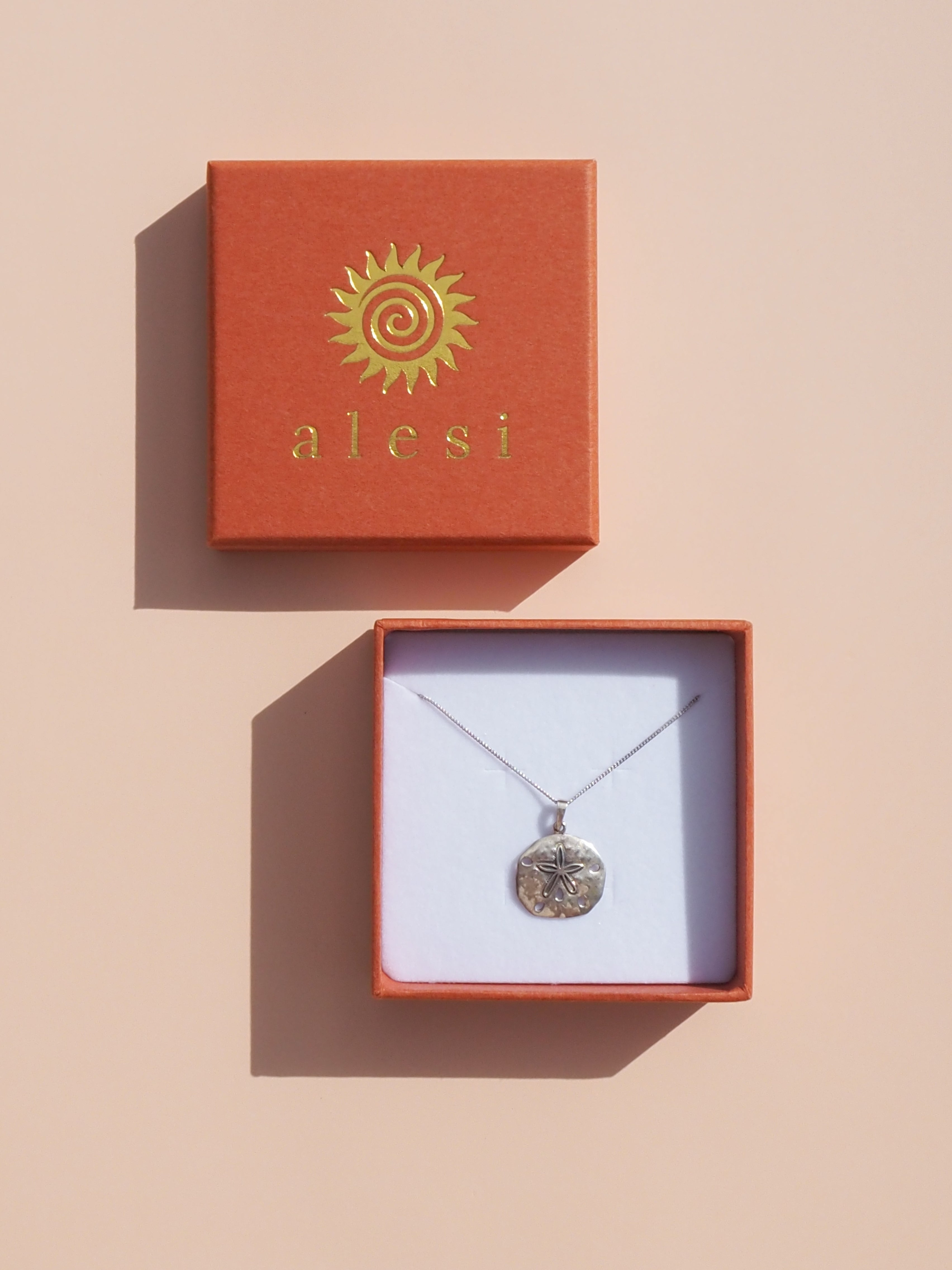 Sand Dollar Necklace 925 Sterling Silver