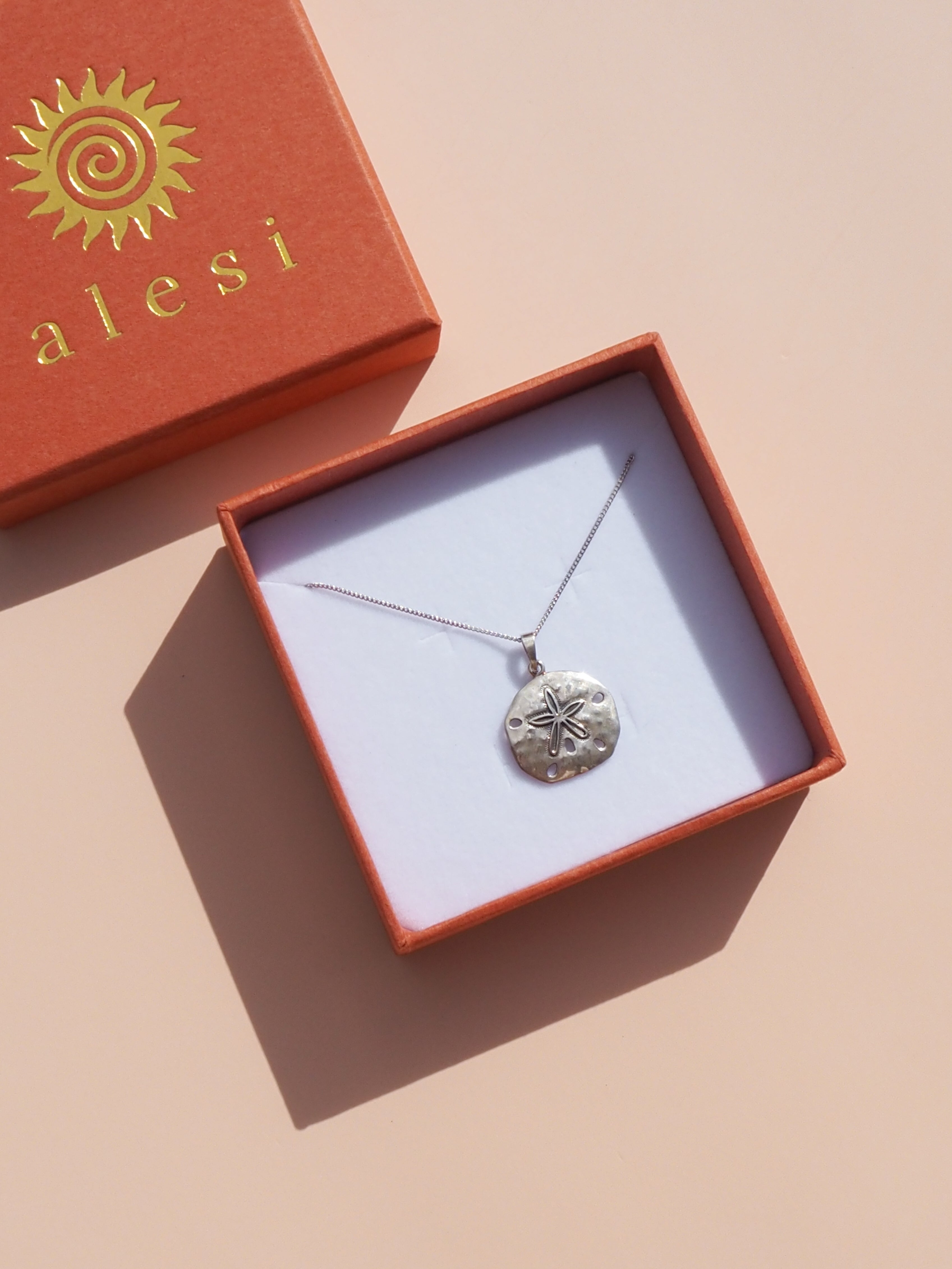 Sand Dollar Necklace 925 Sterling Silver
