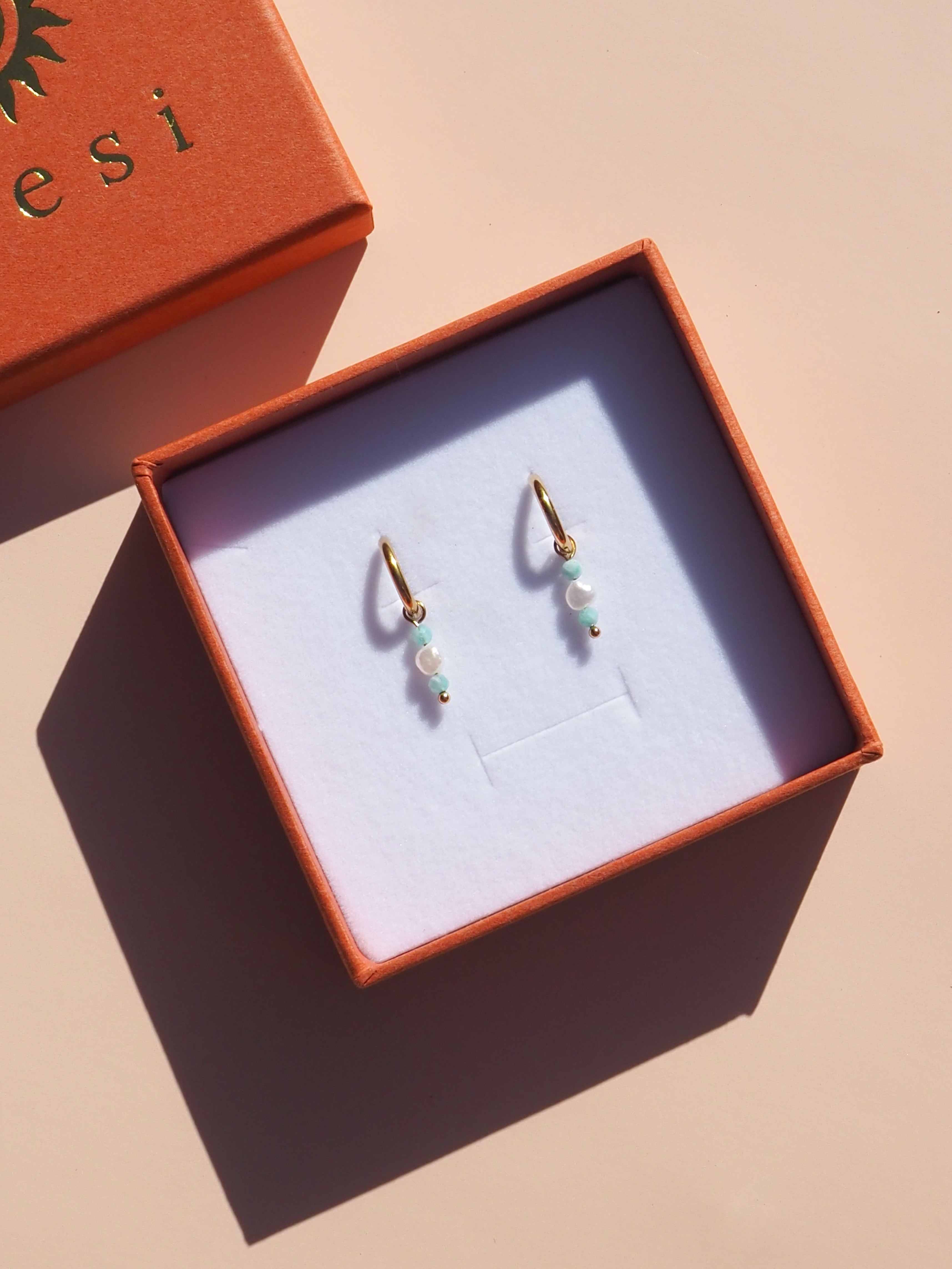 Amazonite Pearl Earrings