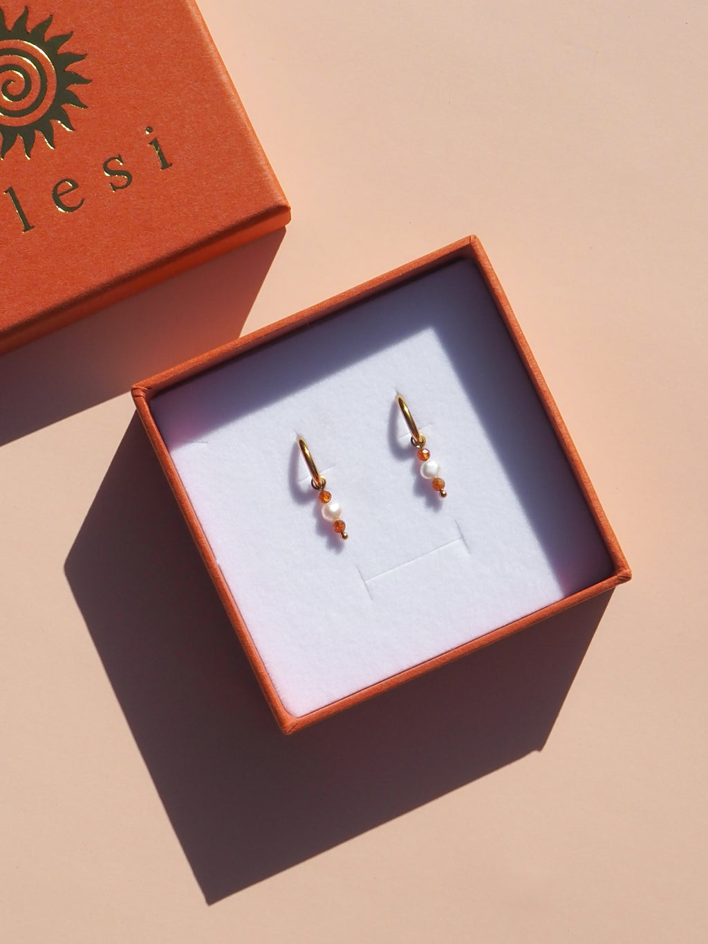 Garnet Pearl Earrings