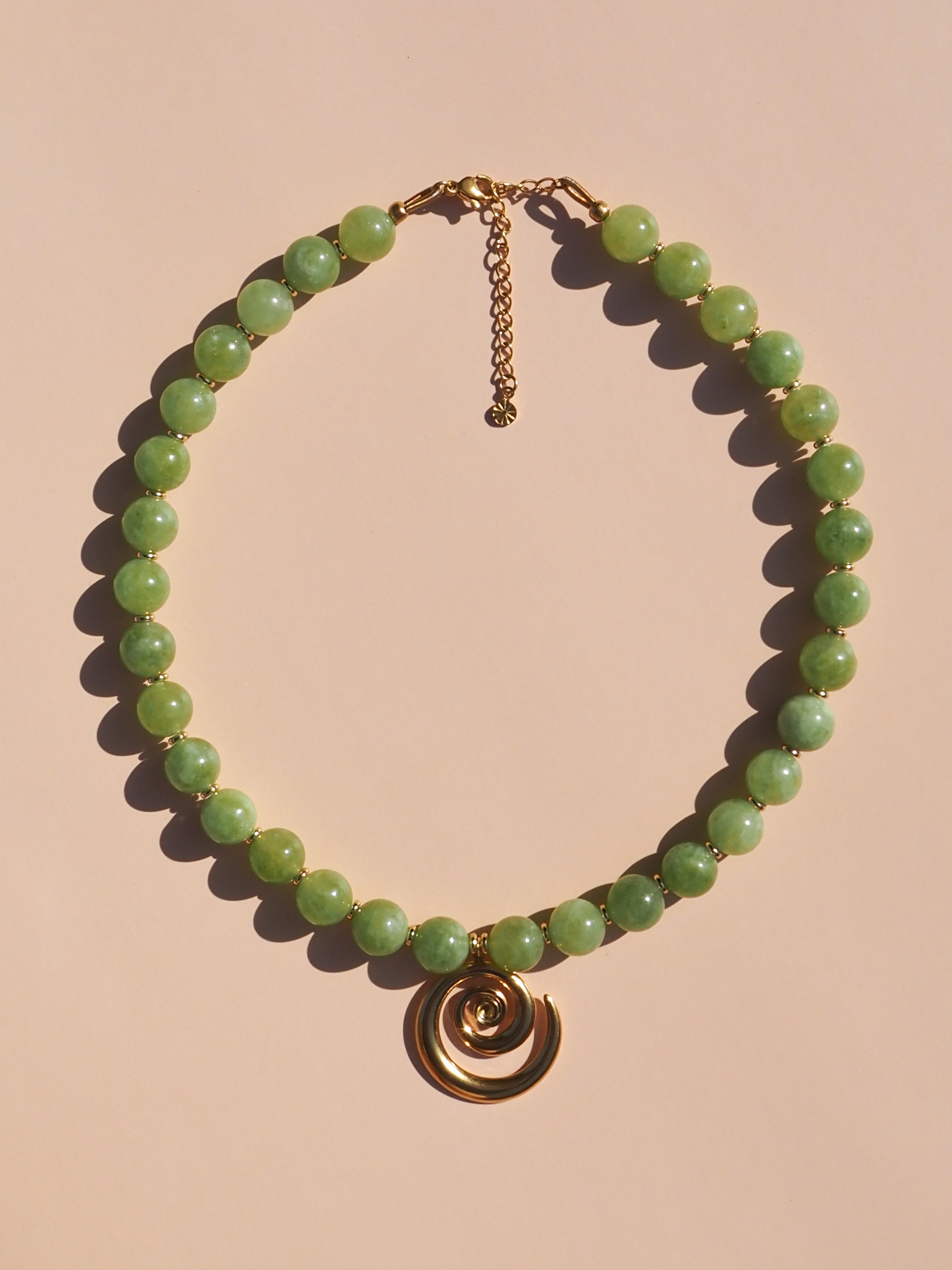 Spiral Necklace - Green