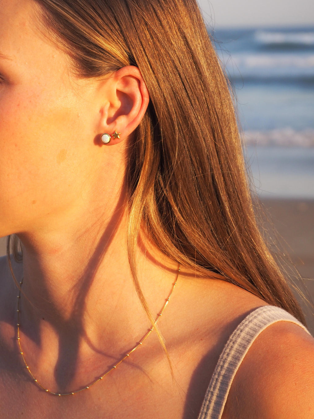 18K Gold Plated Satellite Choker: 925 Sterling Silver, Waterproof