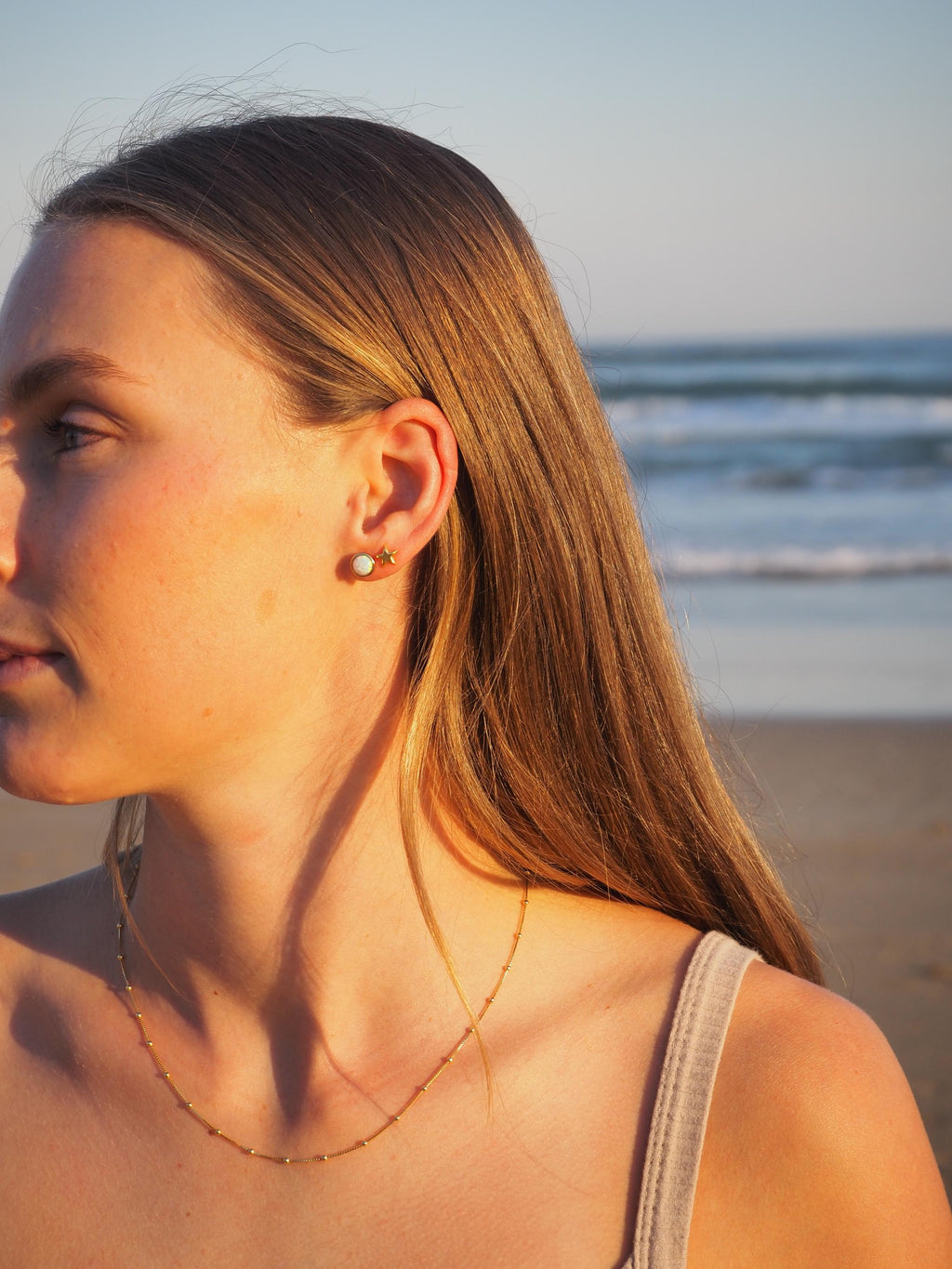 18K Gold Plated Satellite Choker: 925 Sterling Silver, Waterproof