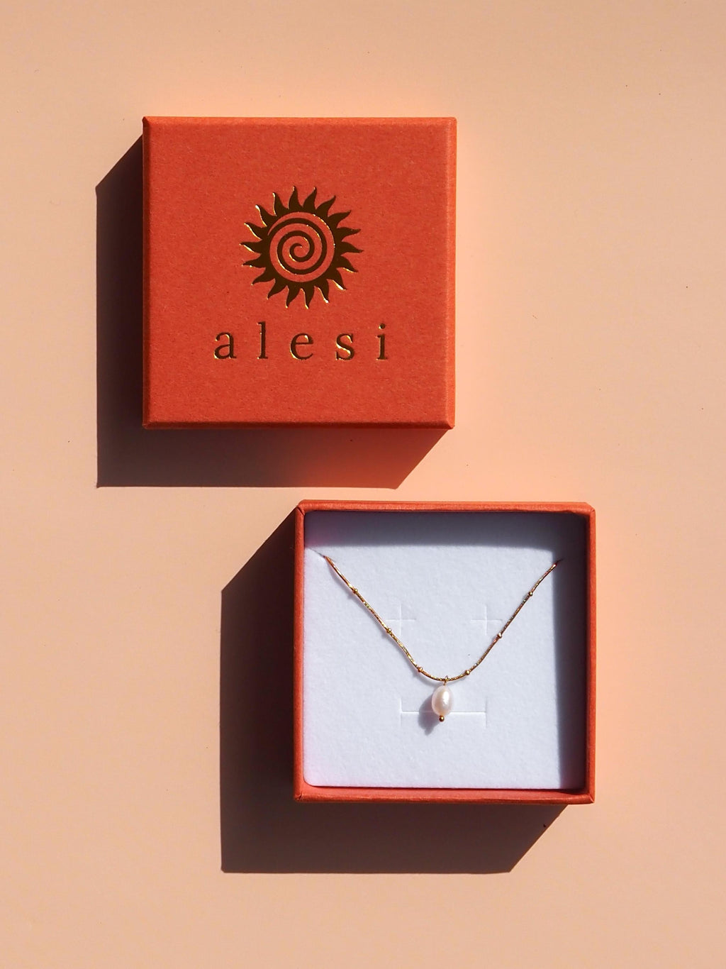 18K Gold Pearl Necklace Satellite Tarnish-Resistant Waterproof